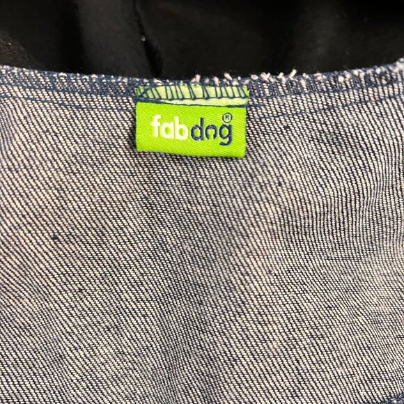 Fab Dog Medium Dog Hoodie Jacket AC/DC Embroidered Denim Vest - Picture 4 of 9